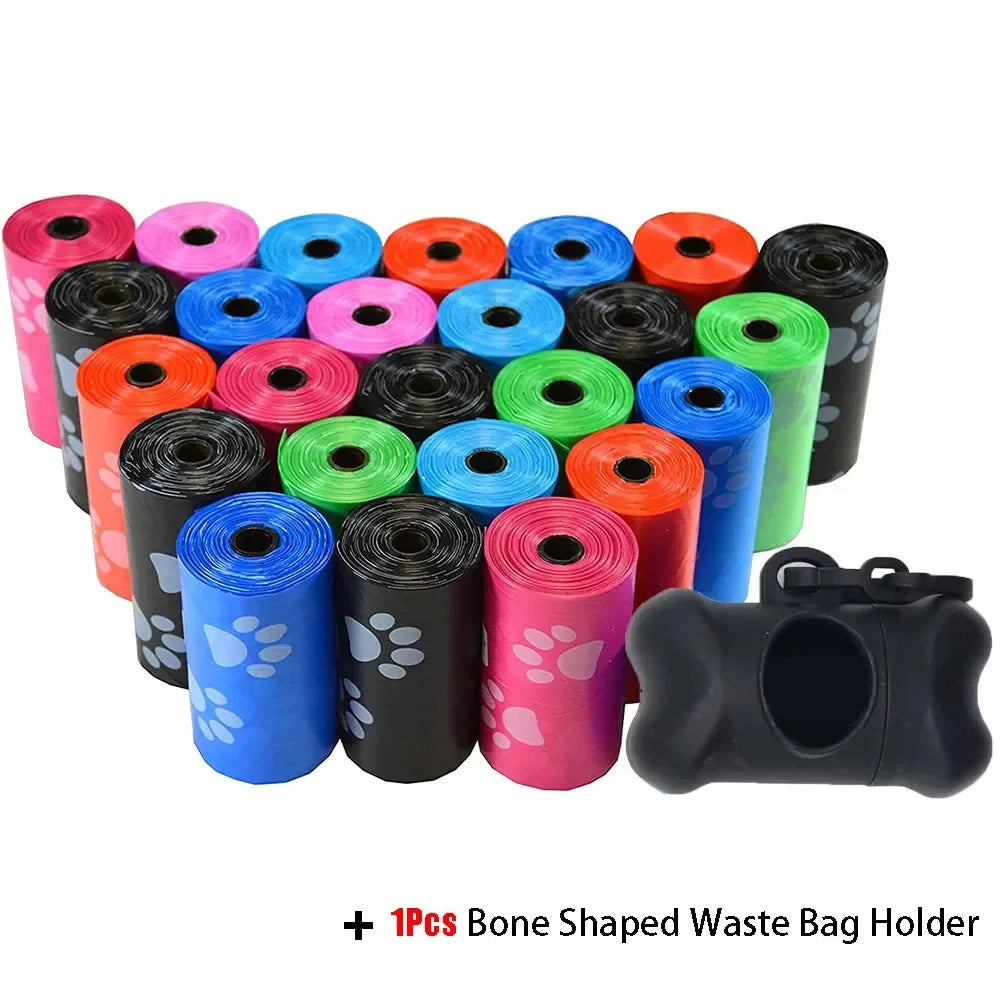 Saco de cocô de limpeza ao ar livre para animais de estimação, suprimentos para cães, Recarga o saco de lixo, limpo, 15 sacos/rolo, 120 rolos