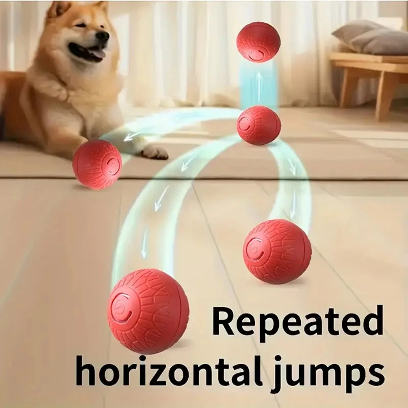 Bola de Brinquedo Inteligente para Cães, Interativa Automática, Eletrônica, Recarregável via USB, que Rola e Salta, para Filhotes a Cães Grandes, Brinquedo de Mastigar