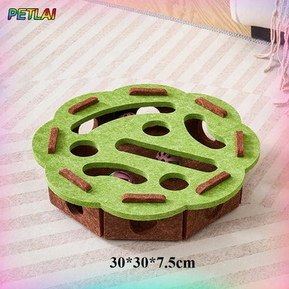 Brinquedo Interativo para Gatos em Feltro com Bolas e Guizo