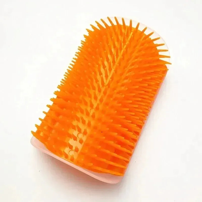 Pente de Canto para Gatos de Fixação na Parede, Escova Ergonômica Massageadora e Removedora de Pelos para Pets, Otimização de Espaço, Brinquedo de Coçar para Gatinhos de Interior e Fácil Instalação
