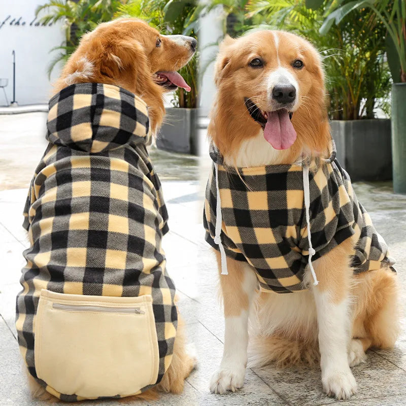 Casaco de inverno para cães, jaqueta xadrez reversível, roupas para cães em tempo frio, roupas para animais de estimação, para cães pequenos, médios e grandes