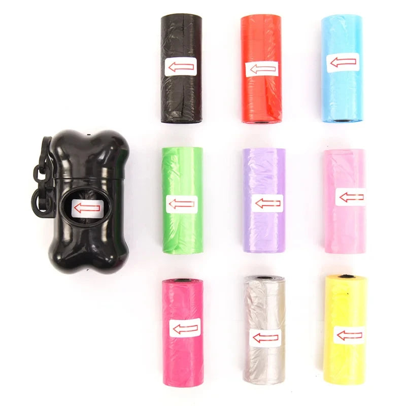 Saco de cocô de limpeza ao ar livre para animais de estimação, suprimentos para cães, Recarga o saco de lixo, limpo, 15 sacos/rolo, 120 rolos