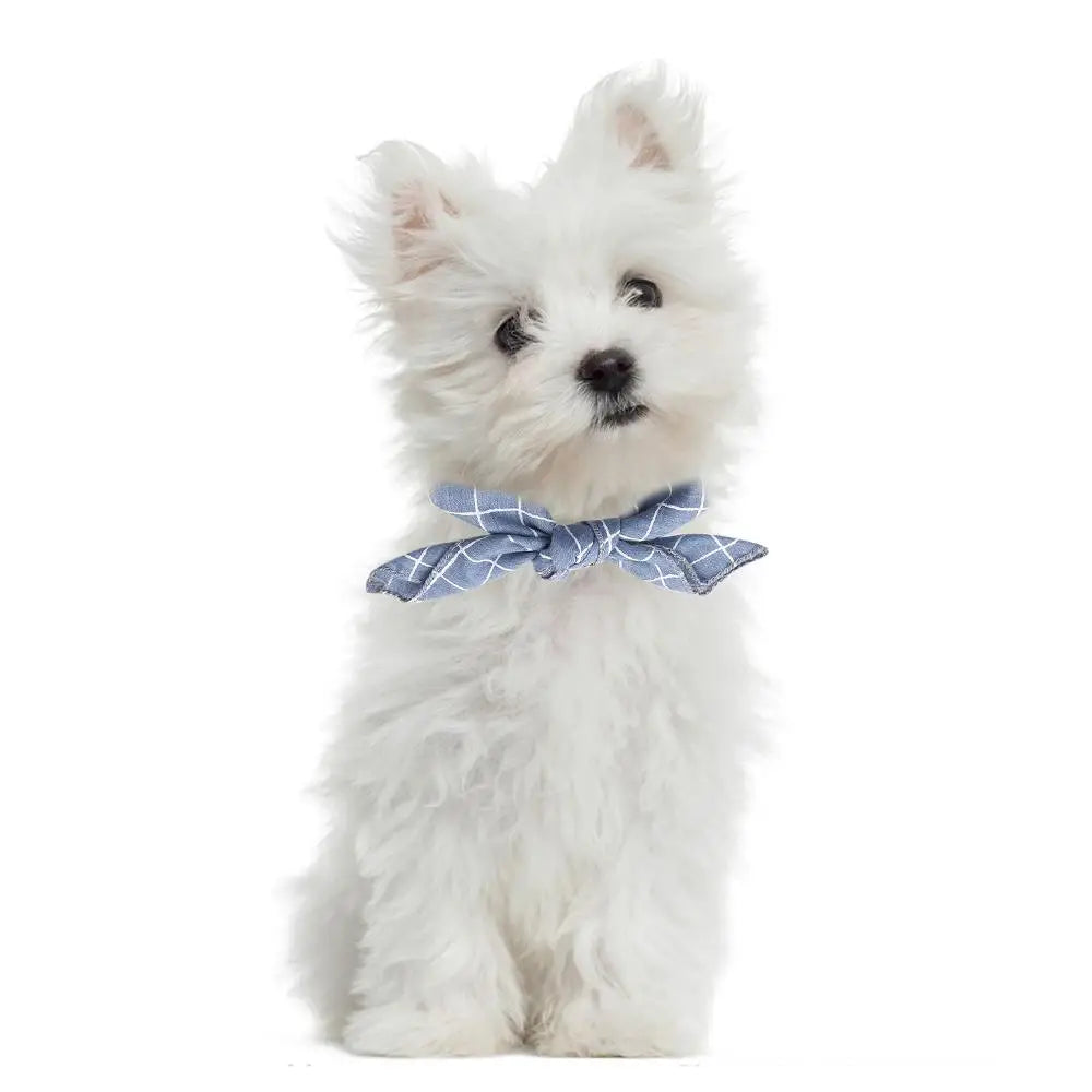 Cão bonito xadrez babador pontos lenço coleiras para animais de estimação lenço de pescoço de gato bandanas para animais de estimação cachecol para cães