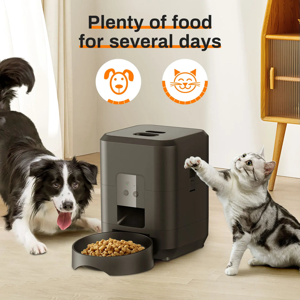 Alimentador inteligente para animais de estimação, alimentador automático para gatos, máquina de comida lenta para cães com temporizador quantitativo automático, dispensador de comida para gatos, tigela para cães e gat