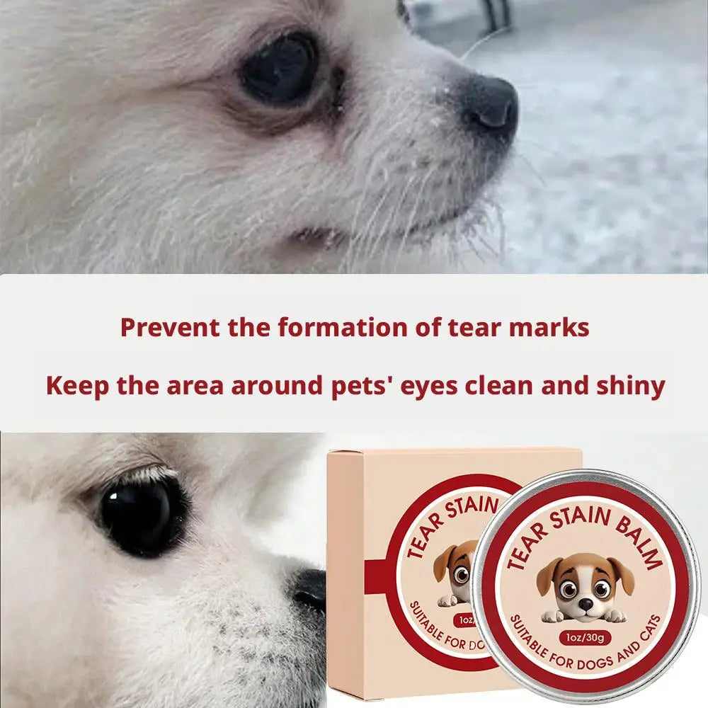 Creme de Limpeza para Glândulas Lacrimais de Animais de Estimação, Calmante para a Pele, Isolante de Lágrimas, Previne Pigmentação, Bálsamo Universal para Manchas de Lágrimas em Gatos e Cães