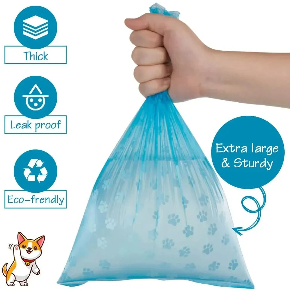 Saco de cocô de limpeza ao ar livre para animais de estimação, suprimentos para cães, Recarga o saco de lixo, limpo, 15 sacos/rolo, 120 rolos