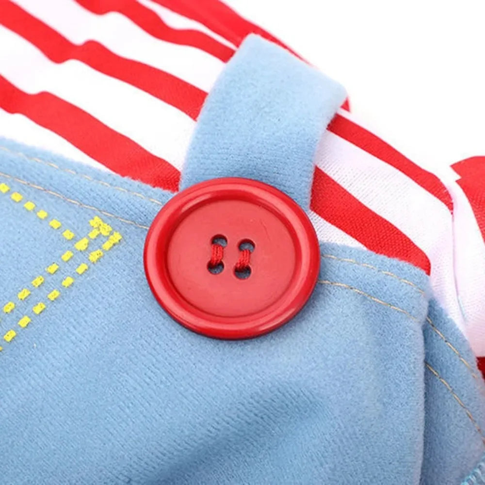 Moda novidade chucky mortal cão de estimação traje assustador adereços engraçado animal de estimação halloween cosplay acessórios de vestuário vestido com capuz