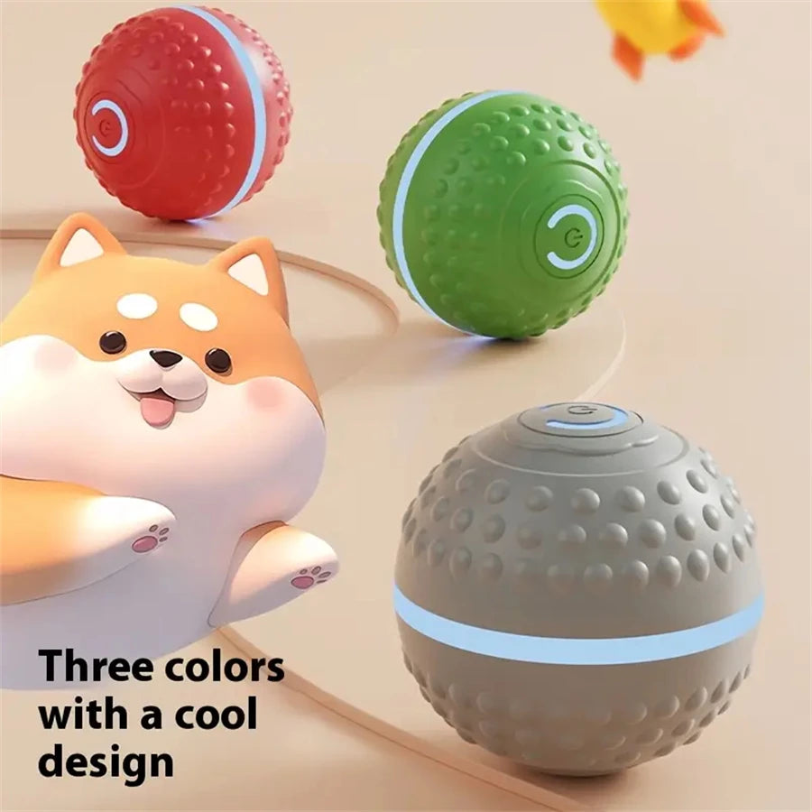 Bola de Brinquedo Inteligente para Cães, Interativa Automática, Eletrônica, Recarregável via USB, que Rola e Salta, para Filhotes a Cães Grandes, Brinquedo de Mastigar