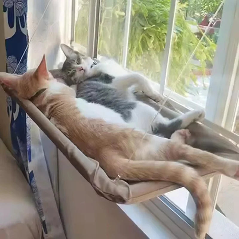 Rede de Janela para Gatos Ultra Macia – Poleiro Suspenso Seguro e Compacto para Cochilos Felinos
