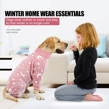 Pijama de Flanela para Cães Médios e Grandes – Quente para Inverno