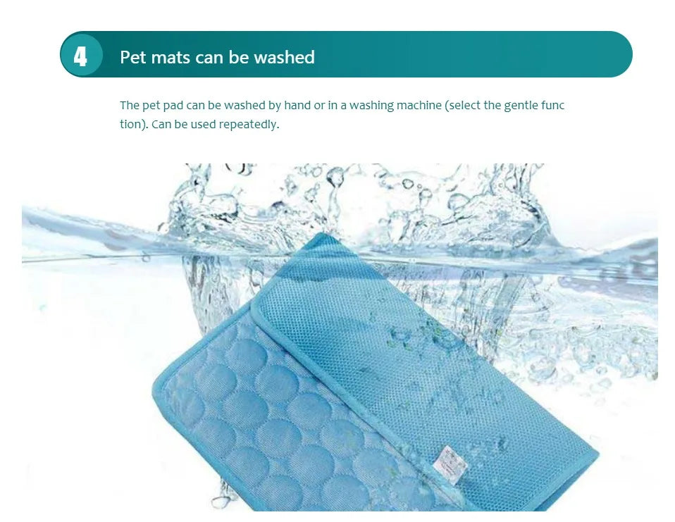 Tapete Gelado de Resfriamento para Cães, Cama Fria de Verão para Pets, Extra Grande para Cães Pequenos e Grandes, Acessórios para Pets, Manta Durável para Gatos, Sofá e Almofada Térmica Estilo Gelo