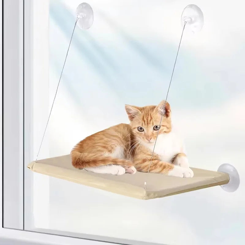 Rede de Janela para Gatos Ultra Macia – Poleiro Suspenso Seguro e Compacto para Cochilos Felinos