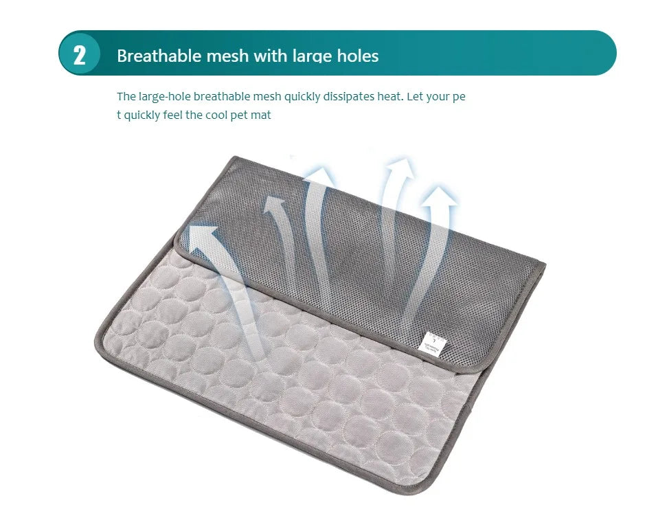 Tapete Gelado de Resfriamento para Cães, Cama Fria de Verão para Pets, Extra Grande para Cães Pequenos e Grandes, Acessórios para Pets, Manta Durável para Gatos, Sofá e Almofada Térmica Estilo Gelo