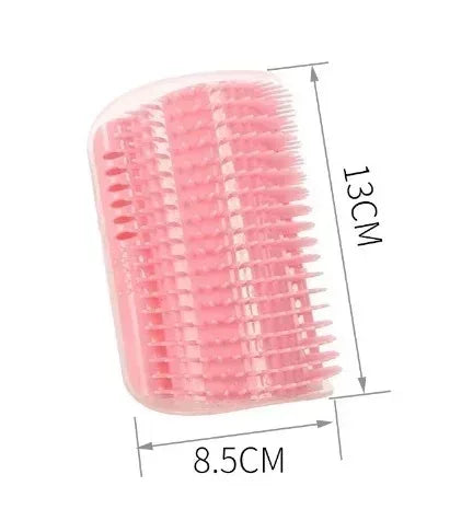 Pente de Canto para Gatos de Fixação na Parede, Escova Ergonômica Massageadora e Removedora de Pelos para Pets, Otimização de Espaço, Brinquedo de Coçar para Gatinhos de Interior e Fácil Instalação