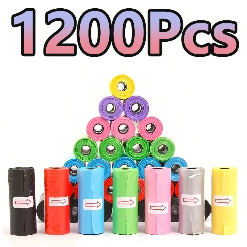 Saco de cocô de limpeza ao ar livre para animais de estimação, suprimentos para cães, Recarga o saco de lixo, limpo, 15 sacos/rolo, 120 rolos