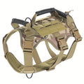 Arnês tático para cães sem tração, arnês para cães de estimação com 4 remendos para cães, colete reflexivo para animais de estimação com alça acolchoada macia e durável
