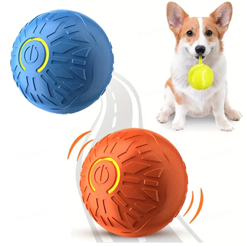 Bola de Brinquedo Inteligente para Cães, Interativa Automática, Eletrônica, Recarregável via USB, que Rola e Salta, para Filhotes a Cães Grandes, Brinquedo de Mastigar
