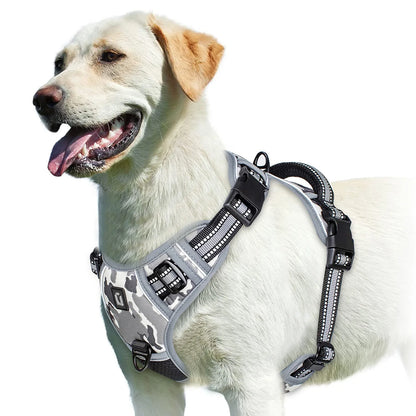 Arnês Anti-Puxão Ajustável para Cães – Acolchoado com Alça