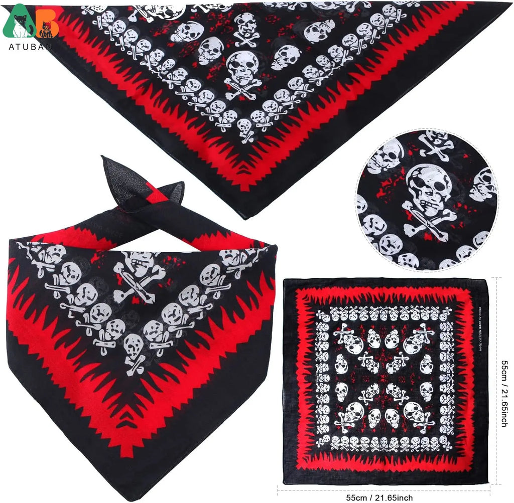 Atuban crânio impressão animal de estimação chapéu pirata com crânio pirata bandana cão gato capitão boné halloween pirata cosplay traje festa de halloween