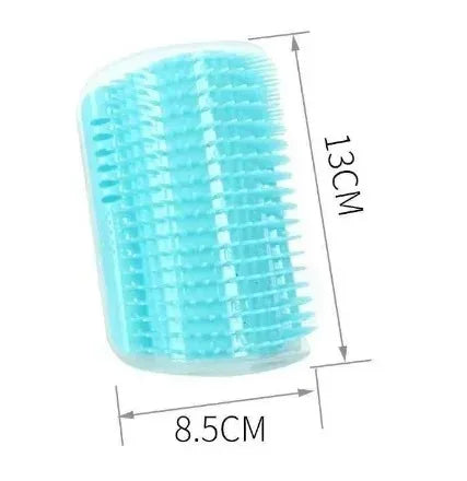 Pente de Canto para Gatos de Fixação na Parede, Escova Ergonômica Massageadora e Removedora de Pelos para Pets, Otimização de Espaço, Brinquedo de Coçar para Gatinhos de Interior e Fácil Instalação