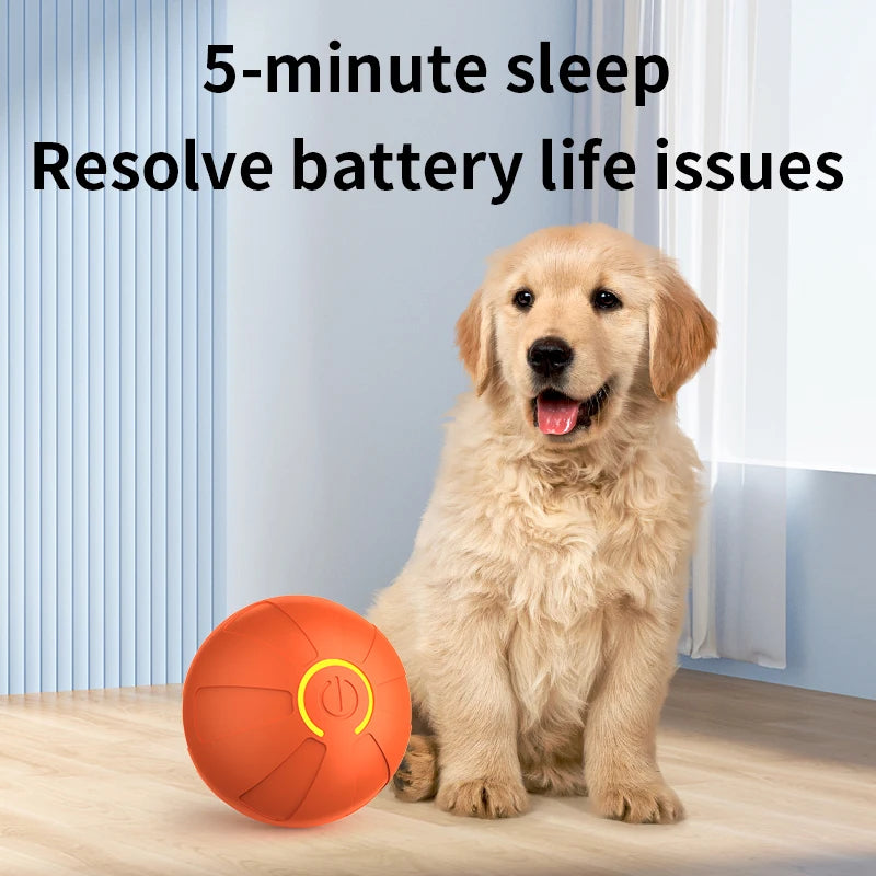 Bola de Brinquedo Inteligente para Cães, Interativa Automática, Eletrônica, Recarregável via USB, que Rola e Salta, para Filhotes a Cães Grandes, Brinquedo de Mastigar