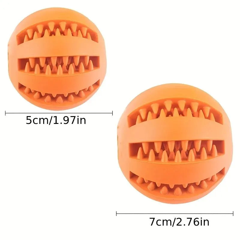 Bola de Brinquedo para Cães, Bola Resistente a Mordidas e Atóxica para Cães, Filhotes e Gatos, Brinquedo Comedouro Interativo para Pet, Dispensador de Petiscos, Mordedor e Bola de Limpeza de Dentes