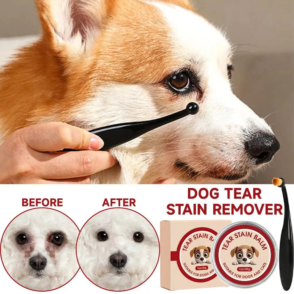Creme de Limpeza para Glândulas Lacrimais de Animais de Estimação, Calmante para a Pele, Isolante de Lágrimas, Previne Pigmentação, Bálsamo Universal para Manchas de Lágrimas em Gatos e Cães