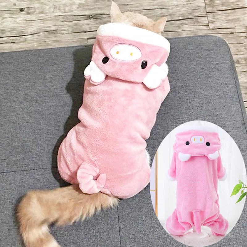 Macacão de Flanela Ultra Macio: Mantenha seu Pet Quentinho e Confortável Neste Inverno!