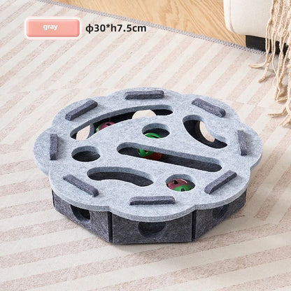 Brinquedo Interativo para Gatos em Feltro com Bolas e Guizo