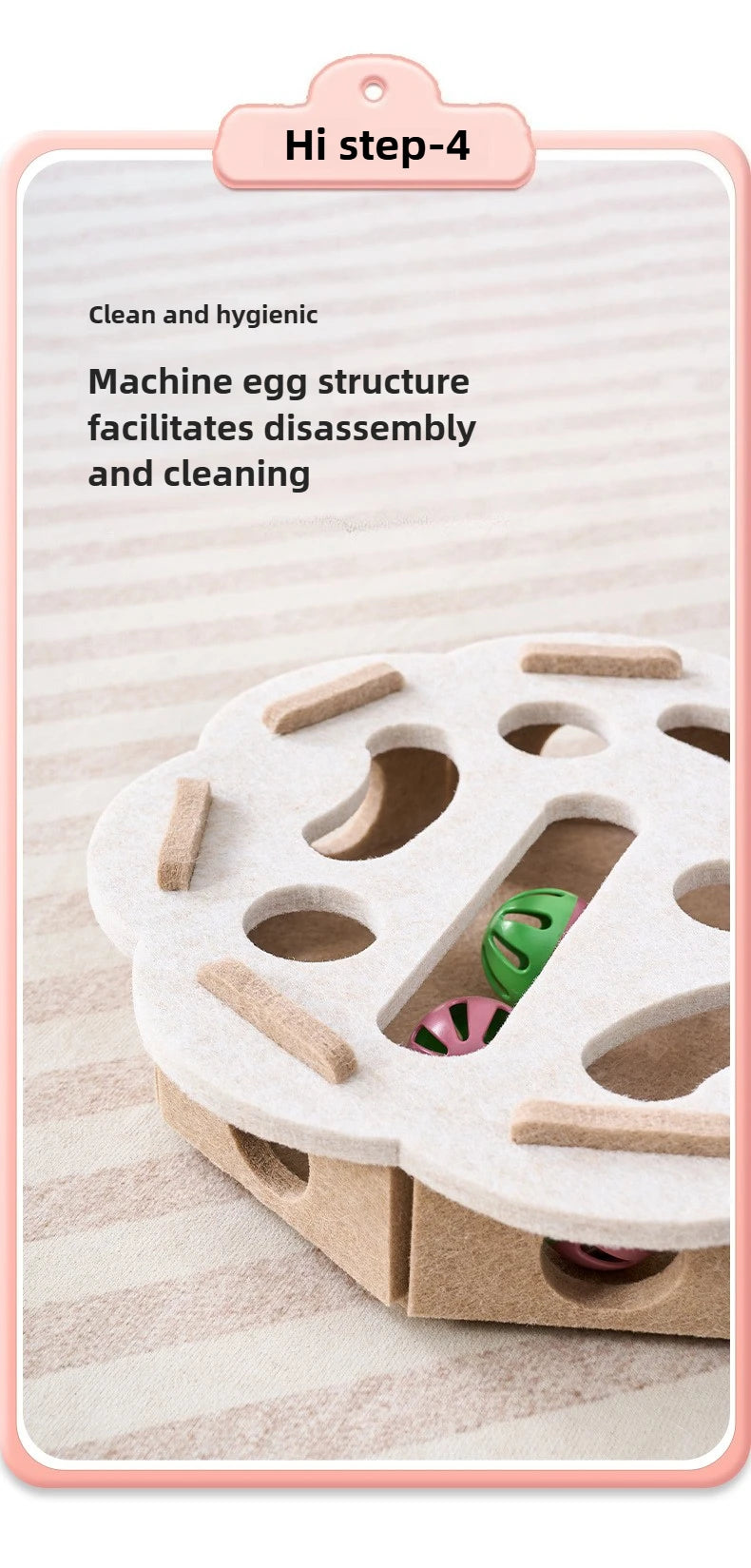 Cat Toy Bell Balls Dig Hole Funny Box Felt Maze Hole Interactive Cats Game Self-Exciting Tool Kitten Pet Cat Puzzle Teasing Cat