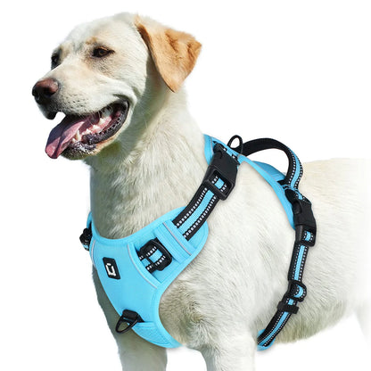 Arnês Anti-Puxão Ajustável para Cães – Acolchoado com Alça