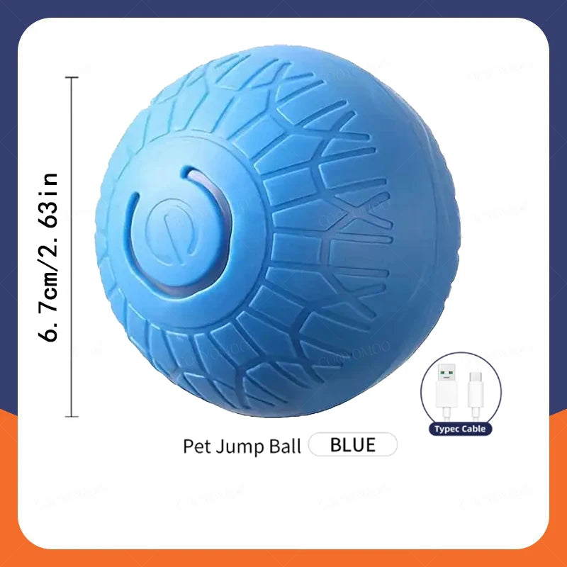 Bola de Brinquedo Inteligente para Cães, Interativa Automática, Eletrônica, Recarregável via USB, que Rola e Salta, para Filhotes a Cães Grandes, Brinquedo de Mastigar