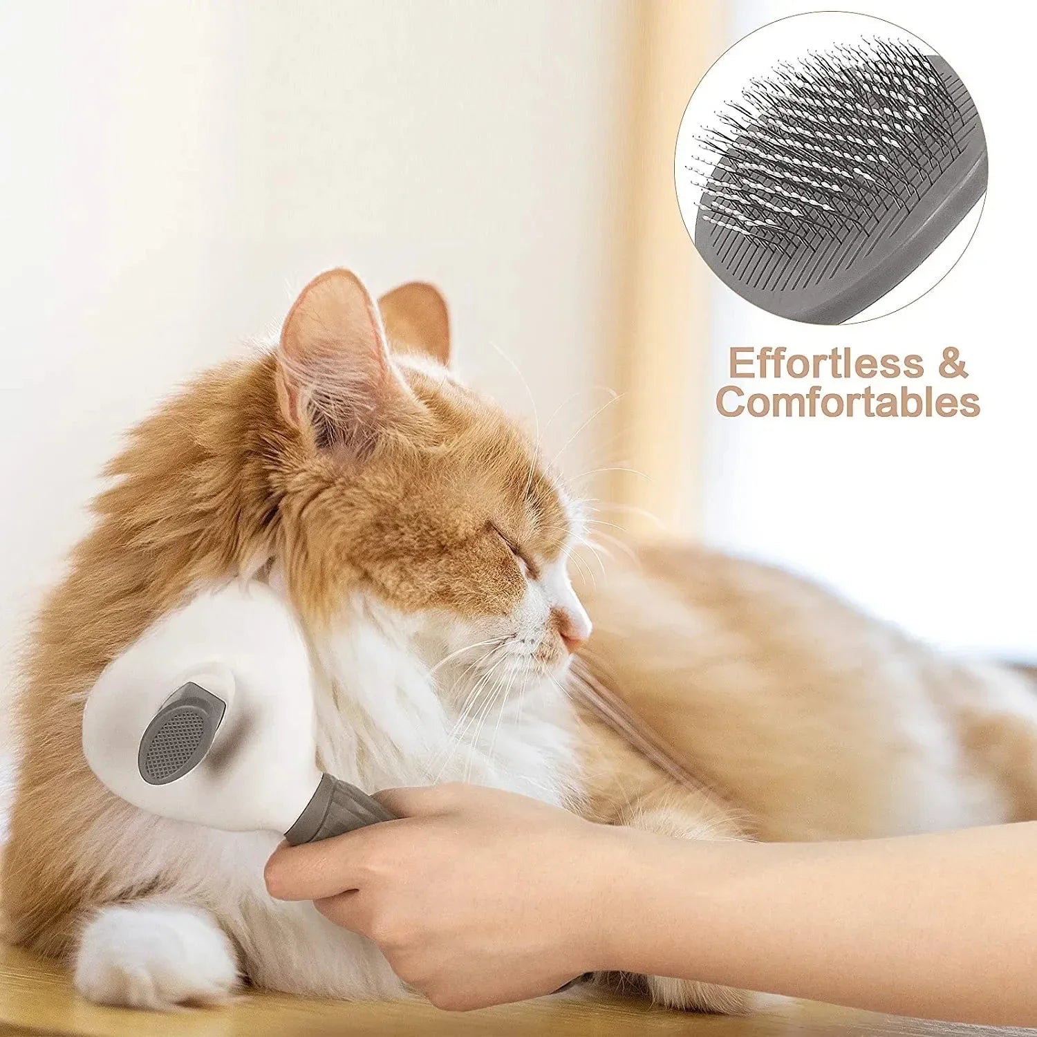 Escova para Cães e Gatos, Pente Limpador Automático de Pelos para Cães e Gatos, Ferramentas de Tosa, Pente Tira-Nós e Acessórios para Pets