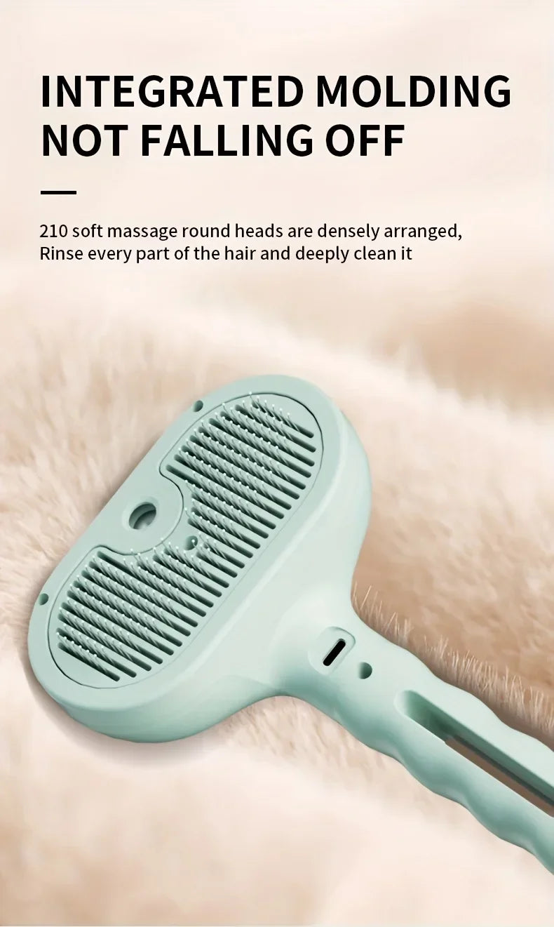 Pet spray pente de cabelo profissional alisador de cabelo elétrico escova para gato pet massagem pente escova de vapor para cuidados com o cabelo
