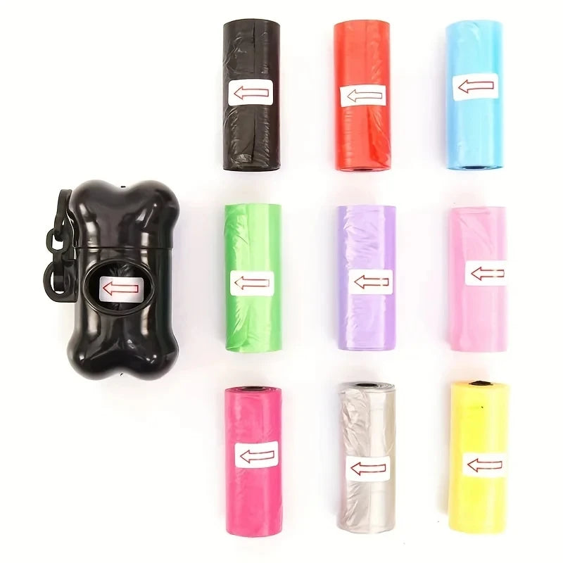 Saco de cocô de limpeza ao ar livre para animais de estimação, suprimentos para cães, Recarga o saco de lixo, limpo, 15 sacos/rolo, 120 rolos