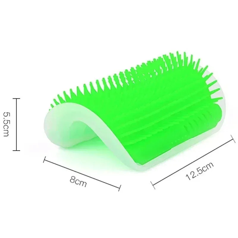Pente de Canto para Gatos de Fixação na Parede, Escova Ergonômica Massageadora e Removedora de Pelos para Pets, Otimização de Espaço, Brinquedo de Coçar para Gatinhos de Interior e Fácil Instalação