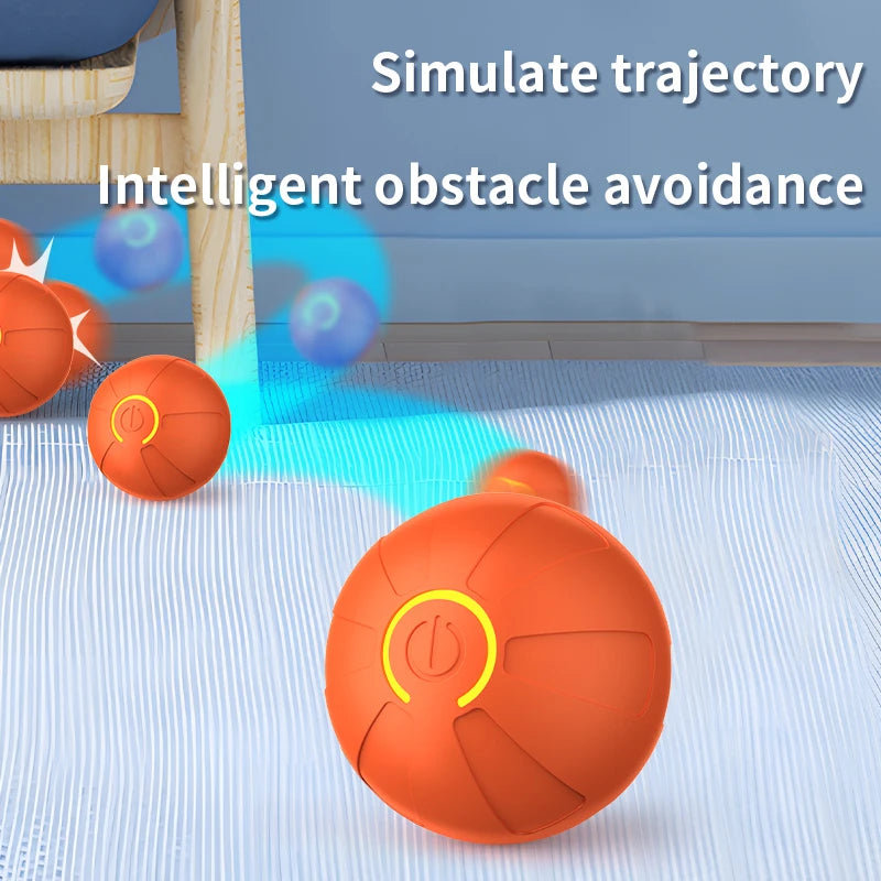 Bola de Brinquedo Inteligente para Cães, Interativa Automática, Eletrônica, Recarregável via USB, que Rola e Salta, para Filhotes a Cães Grandes, Brinquedo de Mastigar