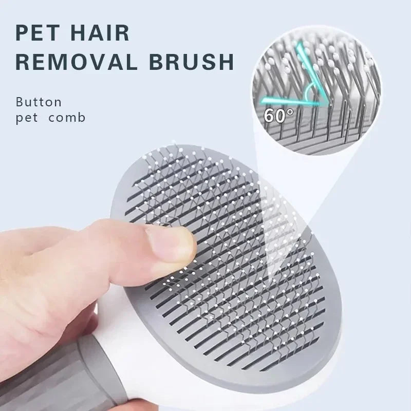 Escova para Cães e Gatos, Pente Limpador Automático de Pelos para Cães e Gatos, Ferramentas de Tosa, Pente Tira-Nós e Acessórios para Pets