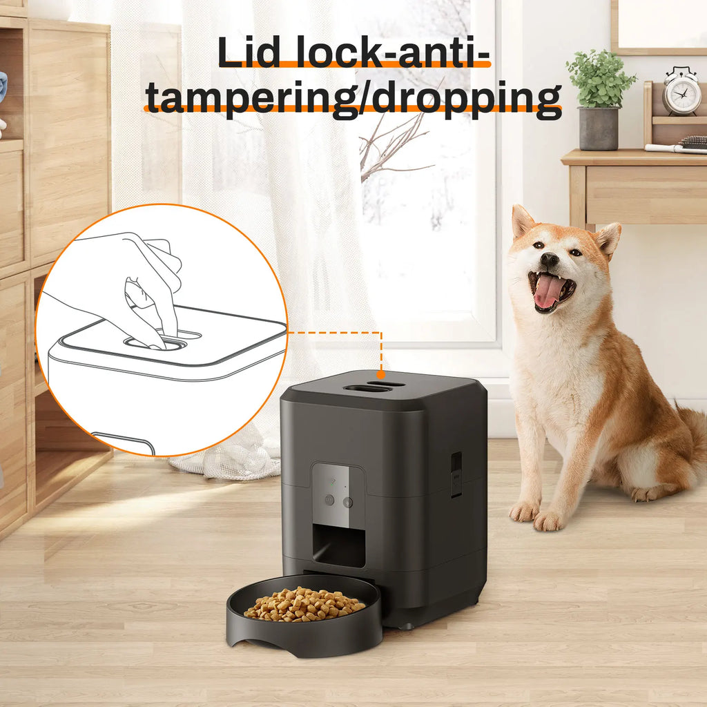 Alimentador inteligente para animais de estimação, alimentador automático para gatos, máquina de comida lenta para cães com temporizador quantitativo automático, dispensador de comida para gatos, tigela para cães e gat