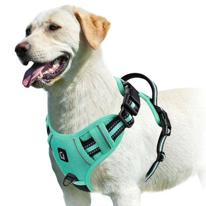 Arnês Anti-Puxão Ajustável para Cães – Acolchoado com Alça