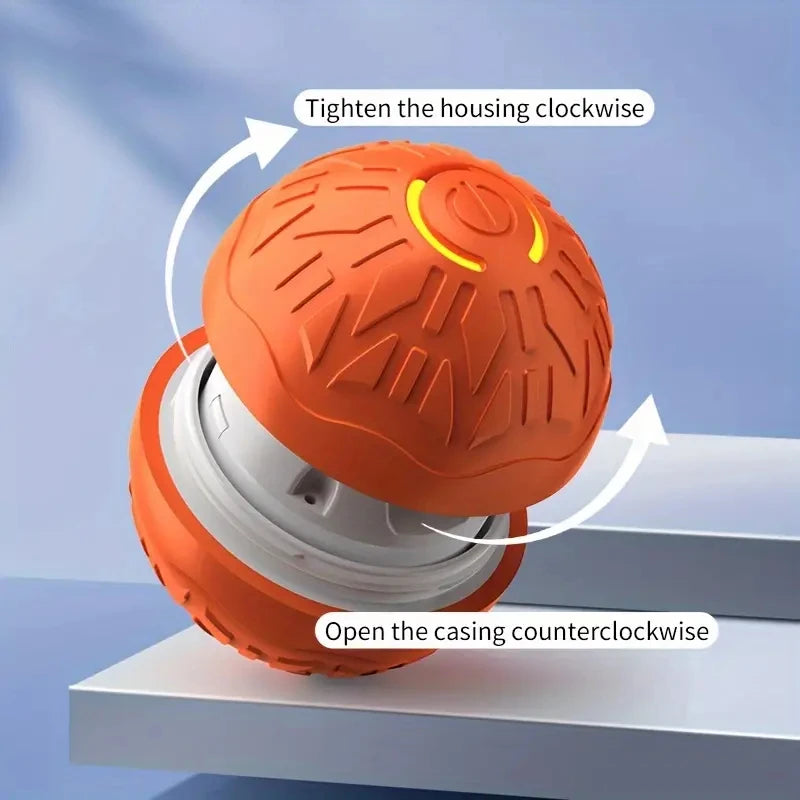 Bola de Brinquedo Inteligente para Cães, Interativa Automática, Eletrônica, Recarregável via USB, que Rola e Salta, para Filhotes a Cães Grandes, Brinquedo de Mastigar