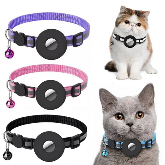 Coleira refletora ZuriPet para cão e gato com suporte para Apple AirTag